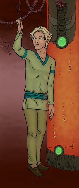 A picture of Amboy from the webcomic Pressing Dawn.